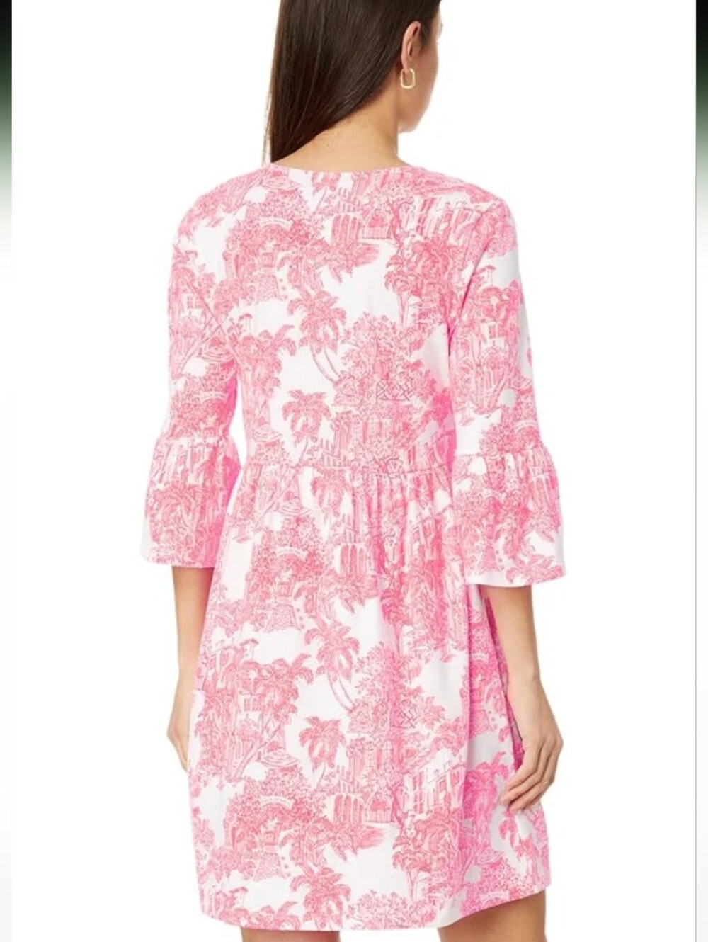 Lilly Pulitzer Jannie V-Neck Pima Cotton Dress Size Large Nwt - Picture 3 of 11